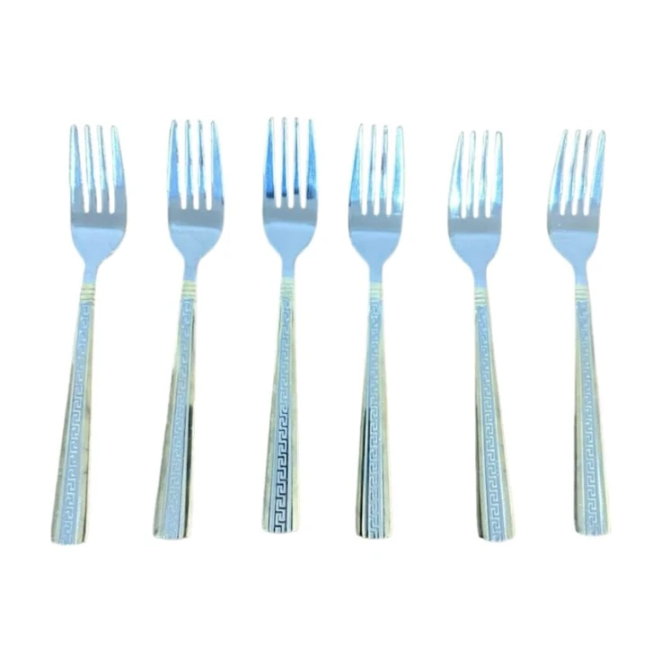 Desert çəngəli dəsti Versagi K086, 6 parça, 15 sm, gümüşü Desert çəngəli dəsti Versagi K086, 6 parça, 15 sm, gümüşü