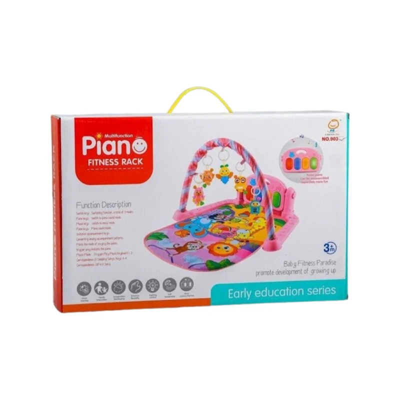 Музыкальный игровой коврик Piano 903, от 3 месяцев, розовый Музыкальный игровой коврик Piano 903, от 3 месяцев, розовый