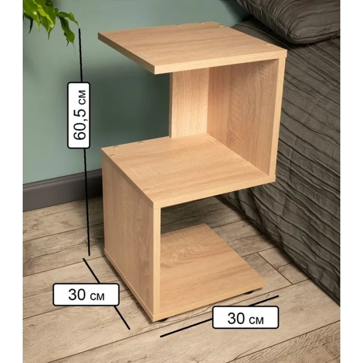 Журнальный стол Letta 3563_Letta25ZetSon, светло-коричневый, 30x30x60.5 см Журнальный стол Letta 3563_Letta25ZetSon, светло-коричневый, 30x30x60.5 см