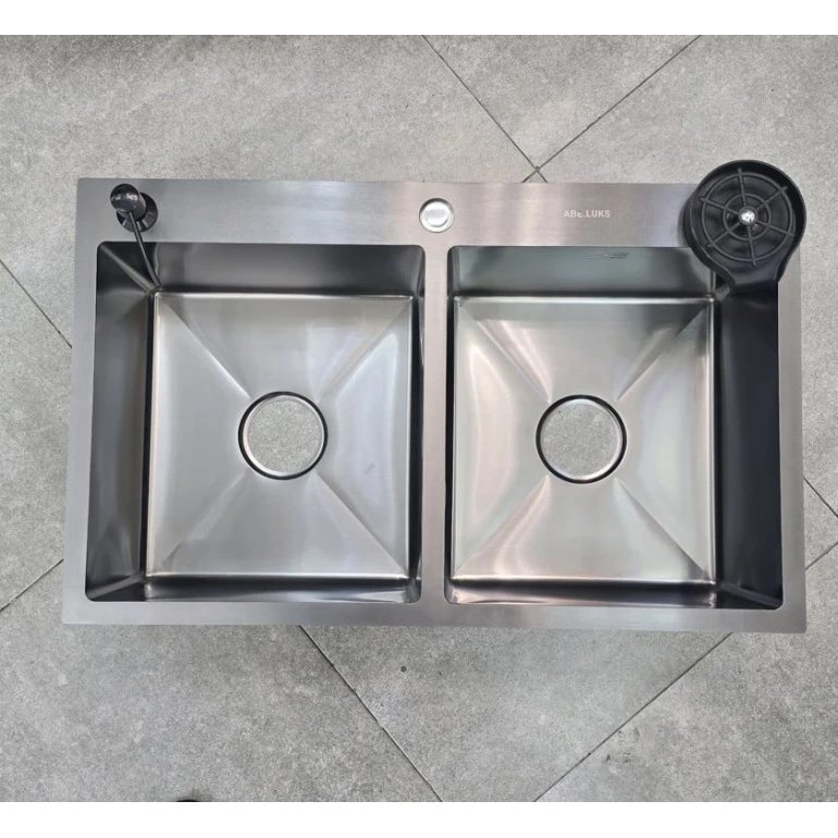 Кухонная мойка Abe Lux Antrasit, 48x78 см Кухонная мойка Abe Lux Antrasit, 48x78 см