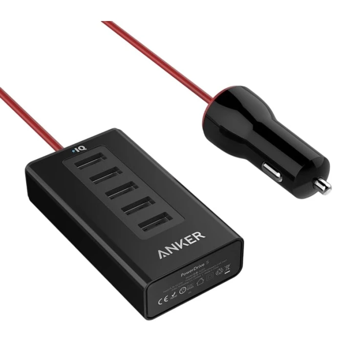 Автомобильное зарядное устройство Anker PowerDrive 5 Port Black