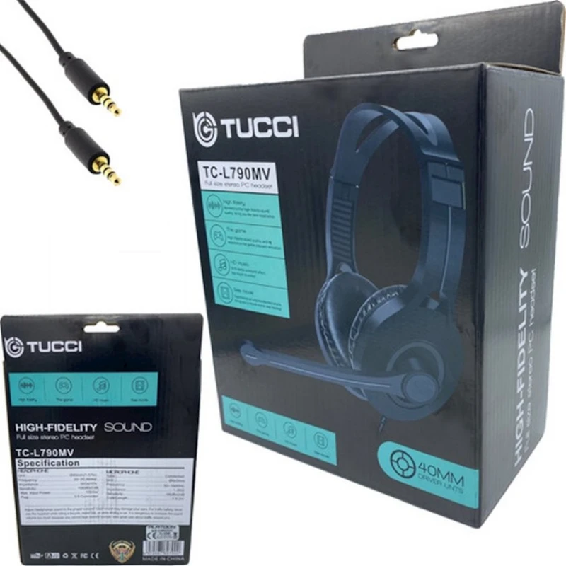 Qulaqlıq-qarnitur Tucci TC-L790MV Black Qulaqlıq-qarnitur Tucci TC-L790MV Black