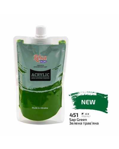 Akril boya Rosa Studio 451 Sap Green, 200 ml