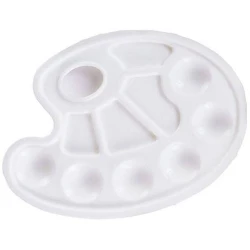 Палитра Невская Палитра Цветик 10 ячеек, пластмассовая, овальная, 15.5х21 см