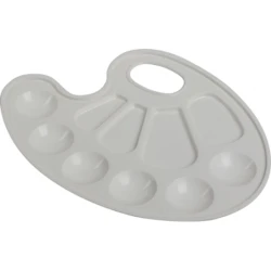 Палитра Невская Палитра Цветик 10 ячеек, пластмассовая, овальная, 15.5х21 см