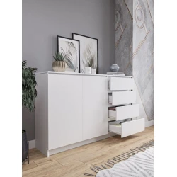 Комод, 99x160.4x40.4 см, ЛДСП, белый Комод, 99x160.4x40.4 см, ЛДСП, белый