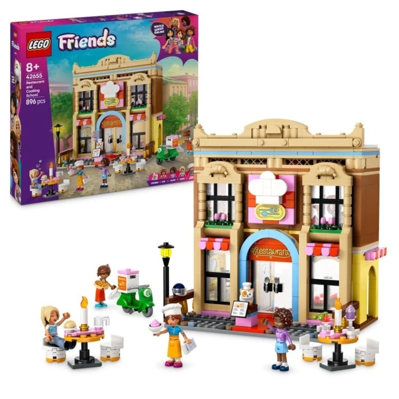 Конструктор LEGO Friends Restaurant and Cooking School 42655, 896 деталей, от 8 лет