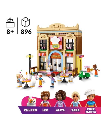 Konstruktor LEGO Friends Restaurant and Cooking School 42655, 896 parça, 8 yaşdan