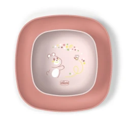 Набор тарелок Chicco, розовый, 12+ месяцев Набор тарелок Chicco, розовый, 12+ месяцев