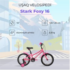 Velosiped Stark Foxy 16, çəhrayı/gümüşü, 16