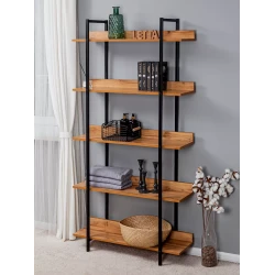 Стеллаж 24x78x176 см, ЛДСП, коричневый Стеллаж 24x78x176 см, ЛДСП, коричневый