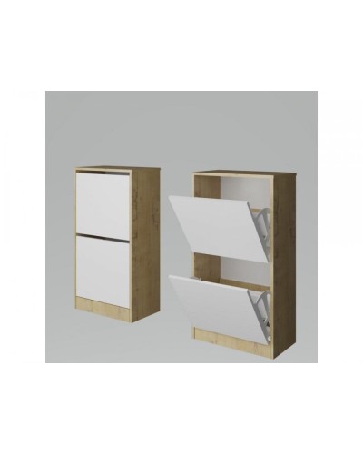 Ayaqqabı üçün tumba Art Mebel 31, laminat, ağ, 80х70х30 sm