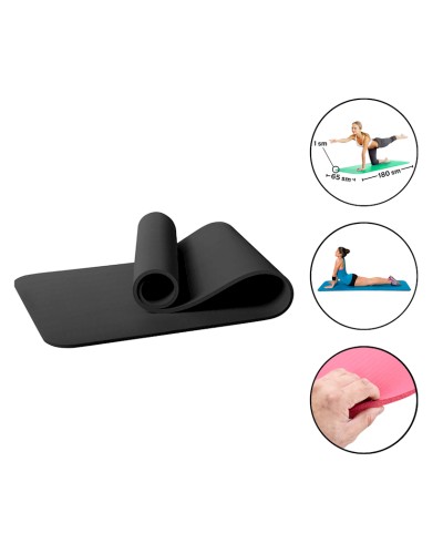 Yoqa üçün mat Gymnic 2060, 1 sm, qara