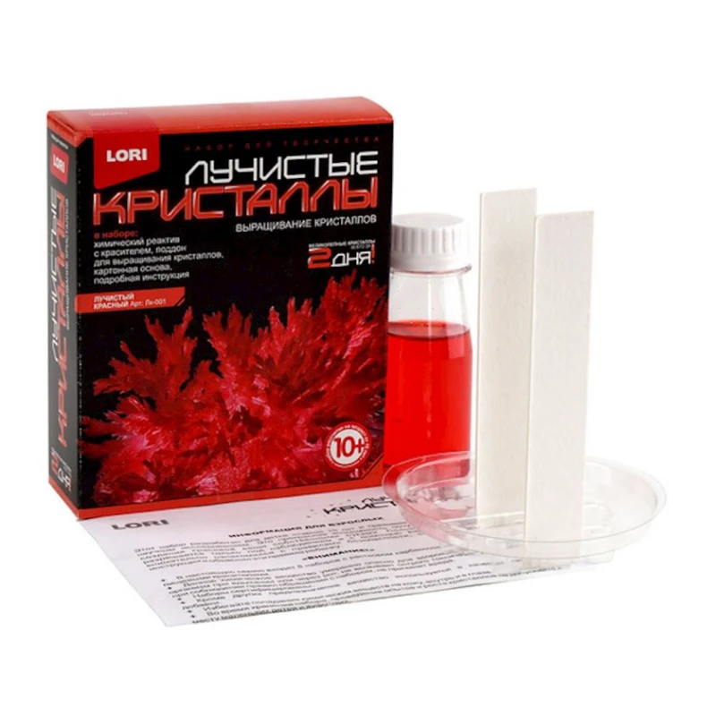 Выращивание кристаллов Lori Лучистый красный кристалл Лк-001, 10+ лет Выращивание кристаллов Lori Лучистый красный кристалл Лк-001, 10+ лет