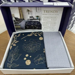 Yataq dəsti MiraNova SF-639, pambıq, ailəvi, rəngbərəng, yorğan üzü 160х220/2 əd, mələfə 240x260 sm, yastıq üzü 50х70 sm/2 əd