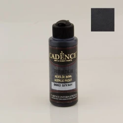 Декоративная акриловая краска Cadence Premium Acrylic Paint 0002 Black, черный, 120 мл Декоративная акриловая краска Cadence Premium Acrylic Paint 0002 Black, черный, 120 мл