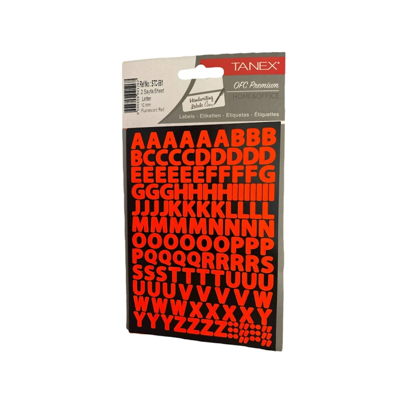 Набор наклеек Tanex STC-561 Fluorescent Red, 10 мм, 2 листа Набор наклеек Tanex STC-561 Fluorescent Red, 10 мм, 2 листа