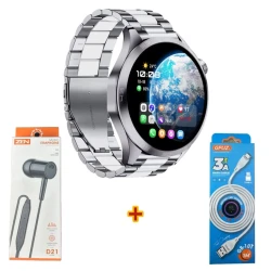 Ağıllı saat WS26 Silver Steel + Qulaqlıq Zen D21 + USB GB-10T Hədiyyə