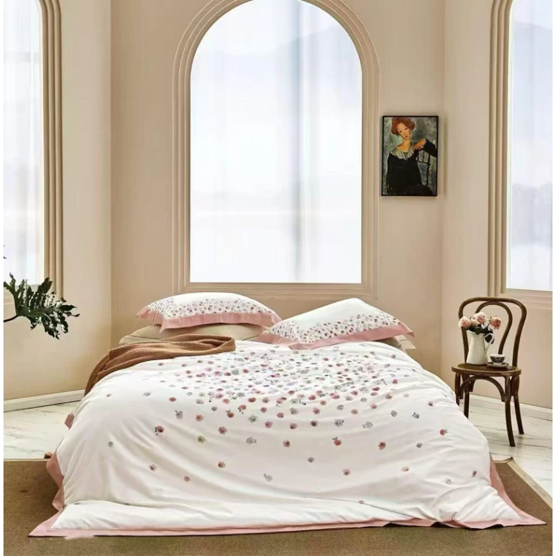 Комплект постельного белья Annaberry Pano Sateen D'lux, двуспальный, пододеяльник 200х220 см, простыня 240х260 см, наволочки 2 штх50х70 см