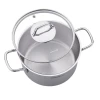 Сотейник Korkmaz Perla 22х6см, 2.3 л, нержавеющая сталь, с крышкой, две ручки, серебристый