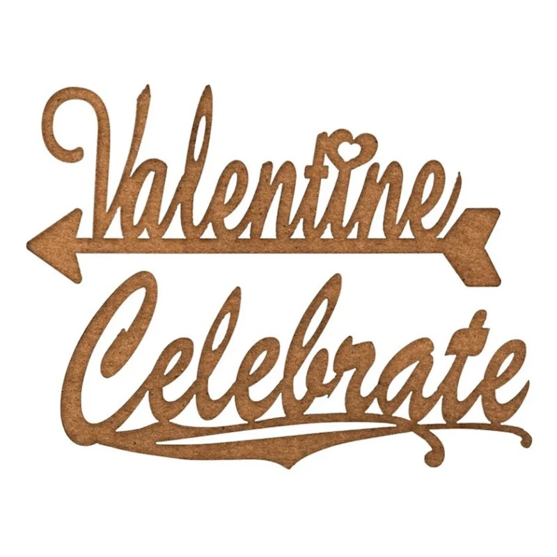 Надписи из чипборда Decola Valentine Celebrate, 4 шт