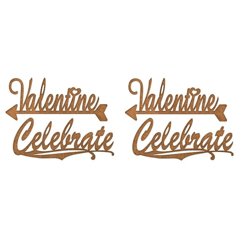 Надписи из чипборда Decola Valentine Celebrate, 4 шт