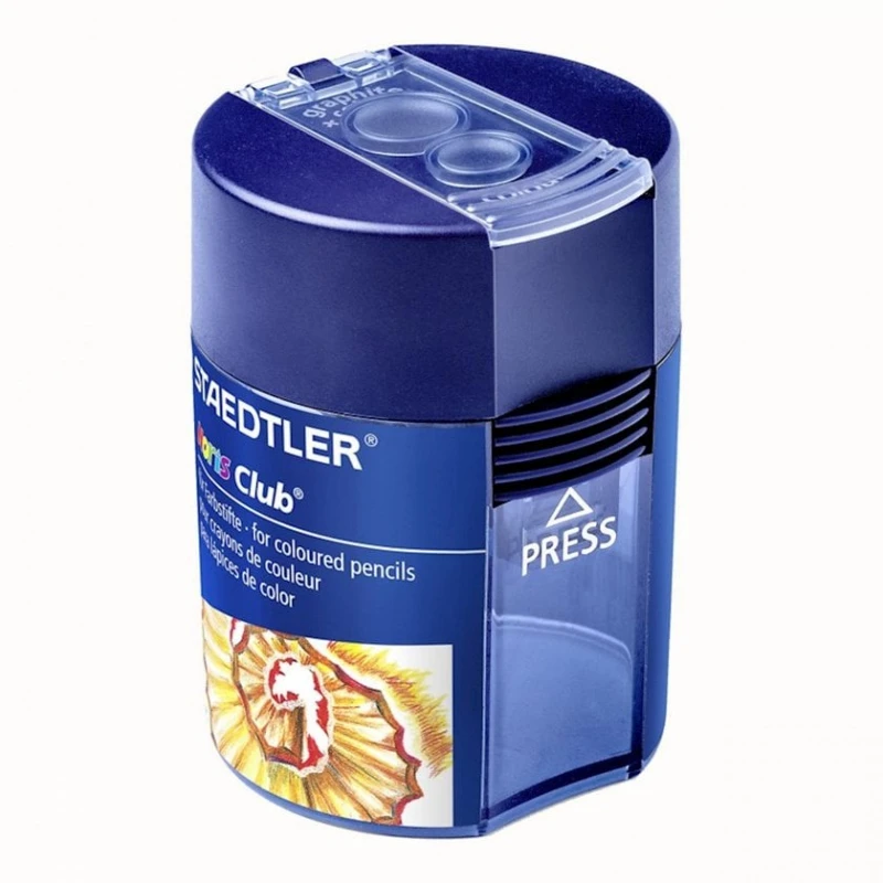 Точилка Staedtler Noris, двoйная, с контейнером, синий Точилка Staedtler Noris, двoйная, с контейнером, синий