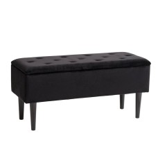 Banketka JYSK Badsted, qara, 95x45x37 sm