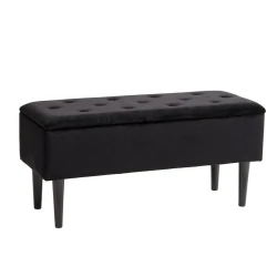 Банкетка JYSK Badsted, черная, 95x45x37 см Банкетка JYSK Badsted, черная, 95x45x37 см