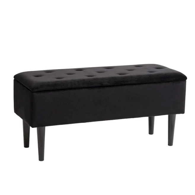 Банкетка JYSK Badsted, черная, 95x45x37 см Банкетка JYSK Badsted, черная, 95x45x37 см