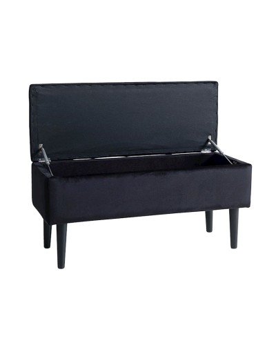 Banketka JYSK Badsted, qara, 95x45x37 sm