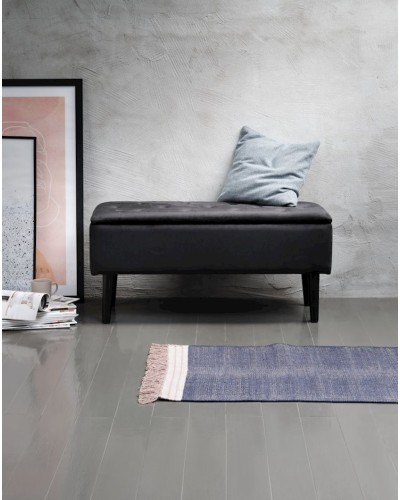 Banketka JYSK Badsted, qara, 95x45x37 sm