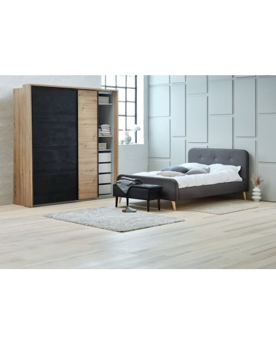 Banketka JYSK Badsted, qara, 95x45x37 sm