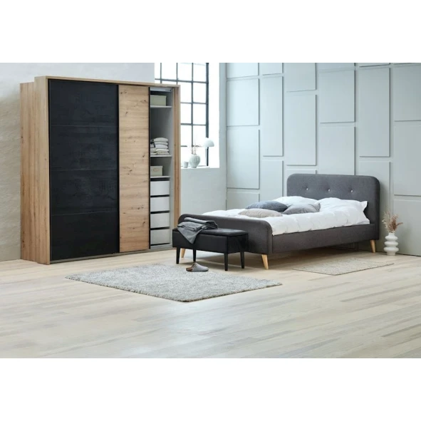 Банкетка JYSK Badsted, черная, 95x45x37 см Банкетка JYSK Badsted, черная, 95x45x37 см