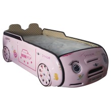 Çarpayı FULL 3D Minni Cooper, 107x190 sm, çəhrayı