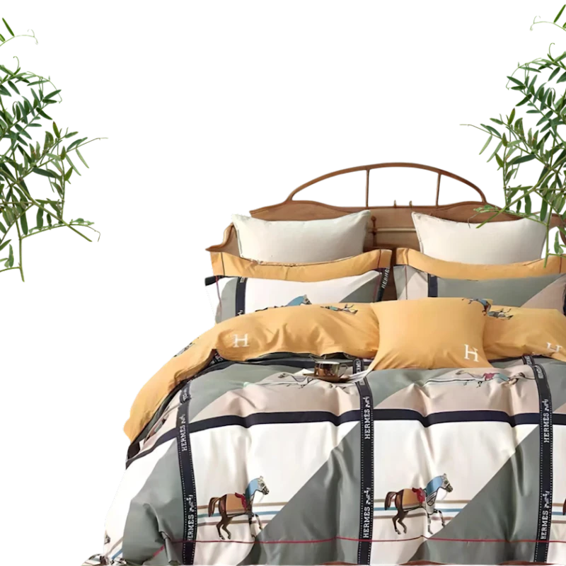 Yataq dəsti Narlı Exclusive Narlı 000770, yorğan üzü 160x220 sm, mələfə 180x240 sm, yastıq üzü 50x70 sm, birnəfərlik, satin, rəngbərəng