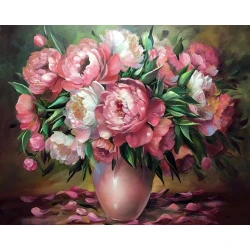 Алмазная мозаика Diamond Mosaic Ваза с пионами, 40х50 см