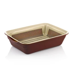 Посуда с дуршлагом Hobby life 041304, 42.3x33.2x16 см, коричневый, пластик Посуда с дуршлагом Hobby life 041304, 42.3x33.2x16 см, коричневый, пластик