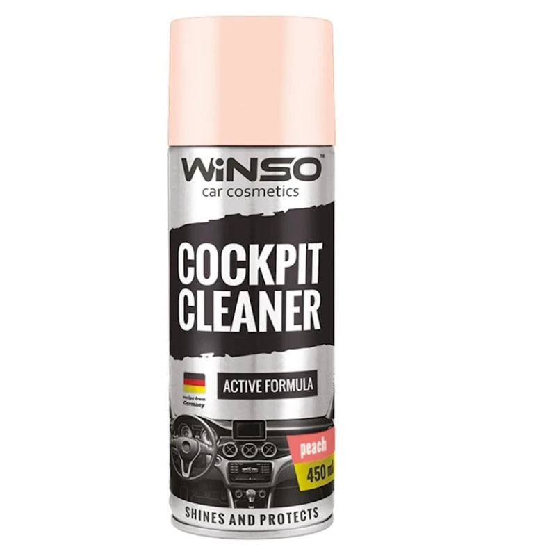 Полироль-спрей Winso Cockpit Cleaner Peach, 450 мл Полироль-спрей Winso Cockpit Cleaner Peach, 450 мл