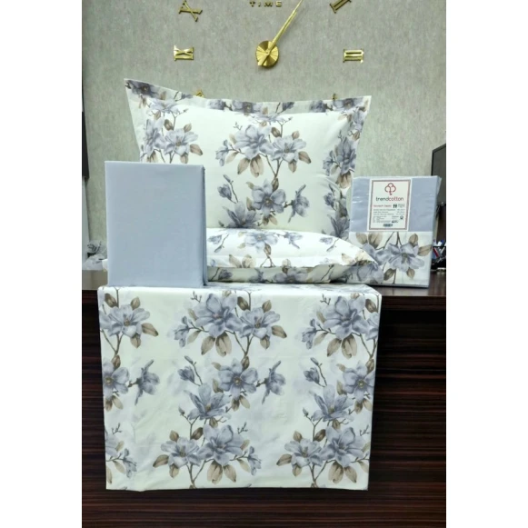 Комплект постельного белья Trend Cotton 00004489, пододеяльник 200x220 см, простыня 240x260 см, 2 наволочки 50x70 см, двуспальный, хлопок, разноцветный