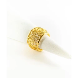 Кольцо для салфеток Hom-me 102994, цинк, радиус 6 см, золотистое