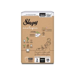 Детские подгузники Sleepy Ecologic 3 Midi, 4-10 кг, 56 шт