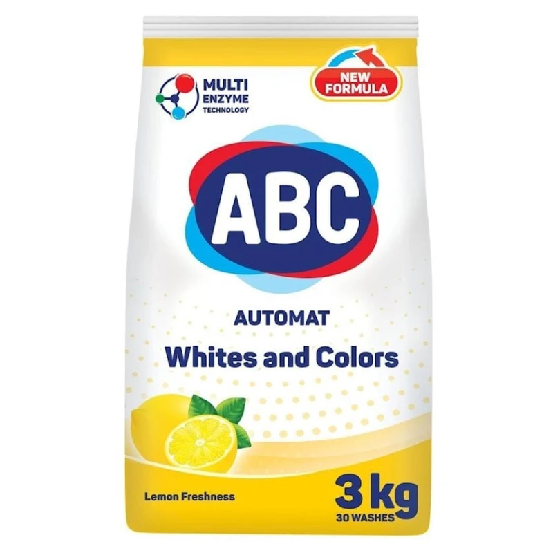 Стиральный порошок ABC Automat Color для цветного белья, автомат, с ароматом лимона 3 кг Стиральный порошок ABC Automat Color для цветного белья, автомат, с ароматом лимона 3 кг
