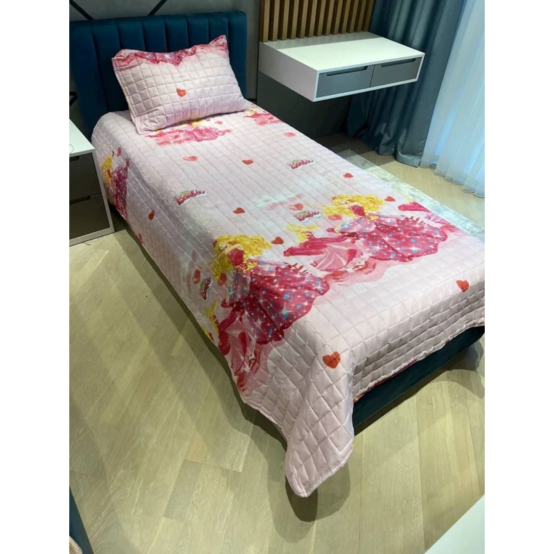 Комплект покрывала и наволочки Sahara 0000165, покрывало 170x230 см, наволочка 50x70 см (1 шт), для девочек, бамбук, розовый Комплект покрывала и наволочки Sahara 0000165, покрывало 170x230 см, наволочка 50x70 см (1 шт), для девочек, бамбук, розовый