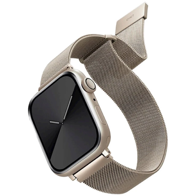 Ремешок UNIQ Dante Strap Mesh Steel для Apple Watch 42/44/45 мм Starlight