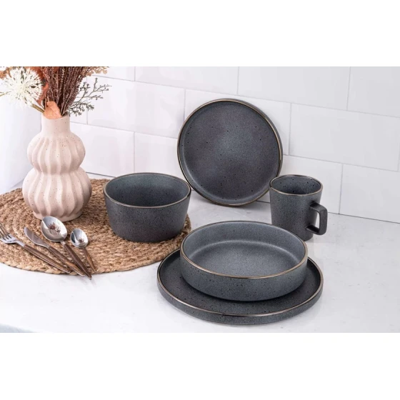 Чашка Ardesto Fasano AR0331FDG, керамика, темно-серая, 310 мл