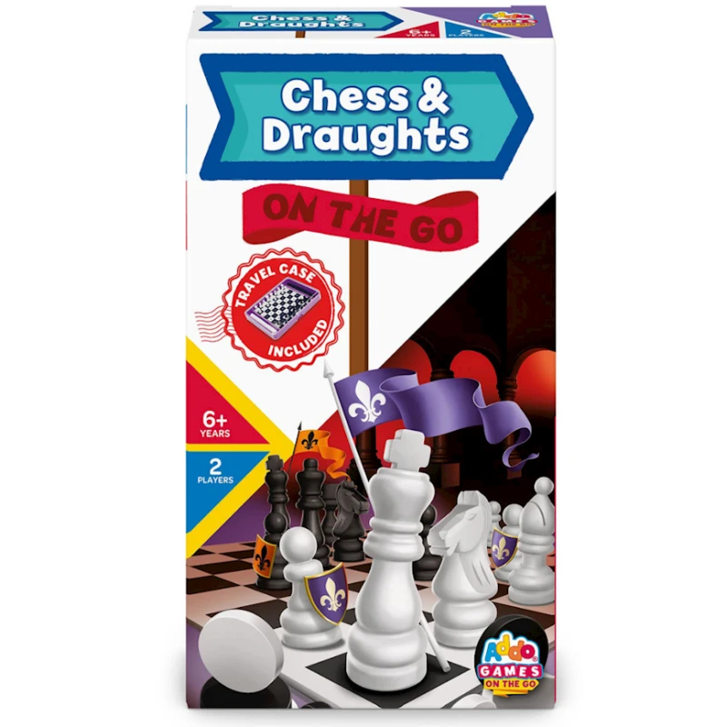 Набор 2 в 1 Addo Chess & Draughts On The Go, шахматы + шашки, 6+ лет Набор 2 в 1 Addo Chess & Draughts On The Go, шахматы + шашки, 6+ лет