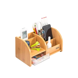 Настольный органайзер Daxi DX-403, 14.2x26.7x13.6 см, бамбук, бежевый Настольный органайзер Daxi DX-403, 14.2x26.7x13.6 см, бамбук, бежевый