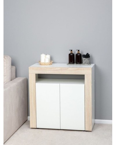 Tumba 78x76x35 sm, LDSP, Ağ/Qəhvəyi