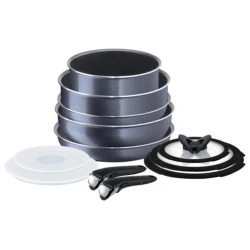 Набор посуды Tefal Ingenio Titanium Elegance 5 шт, титан, синий